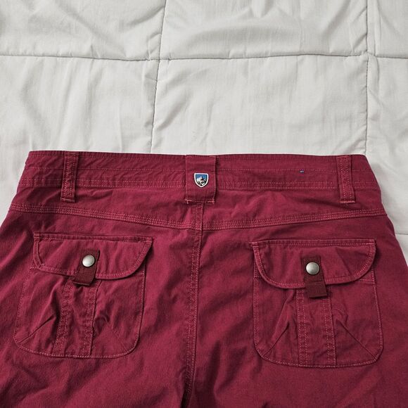 KUHL Splash 11" Cargo Shorts Women 12 Scarlet Red Utility Stretch Hiking Outdoor - Picture 5 of 10